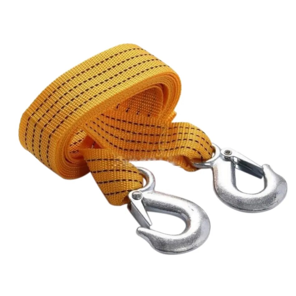 3M Heavy Duty 3 Ton Car Tow Rope with Hooks for Audi, Benz, Buick, Skoda, Mazda, Ford, Toyota, BMW, and More