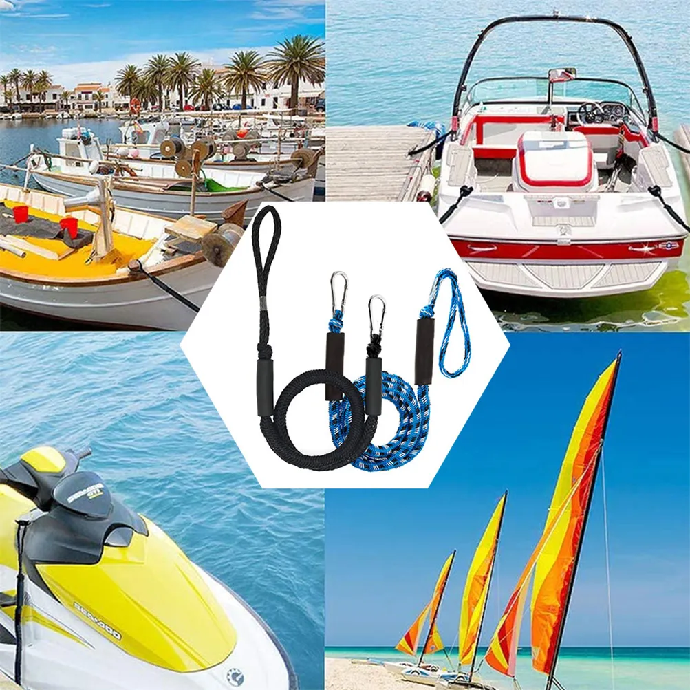 Boat Tow Rope Bungee Dock Lines for Kayaks, Watercraft, SeaDoo, Jet Ski, Pontoon, Canoe, Power Boats, and Mooring Rope Accessories