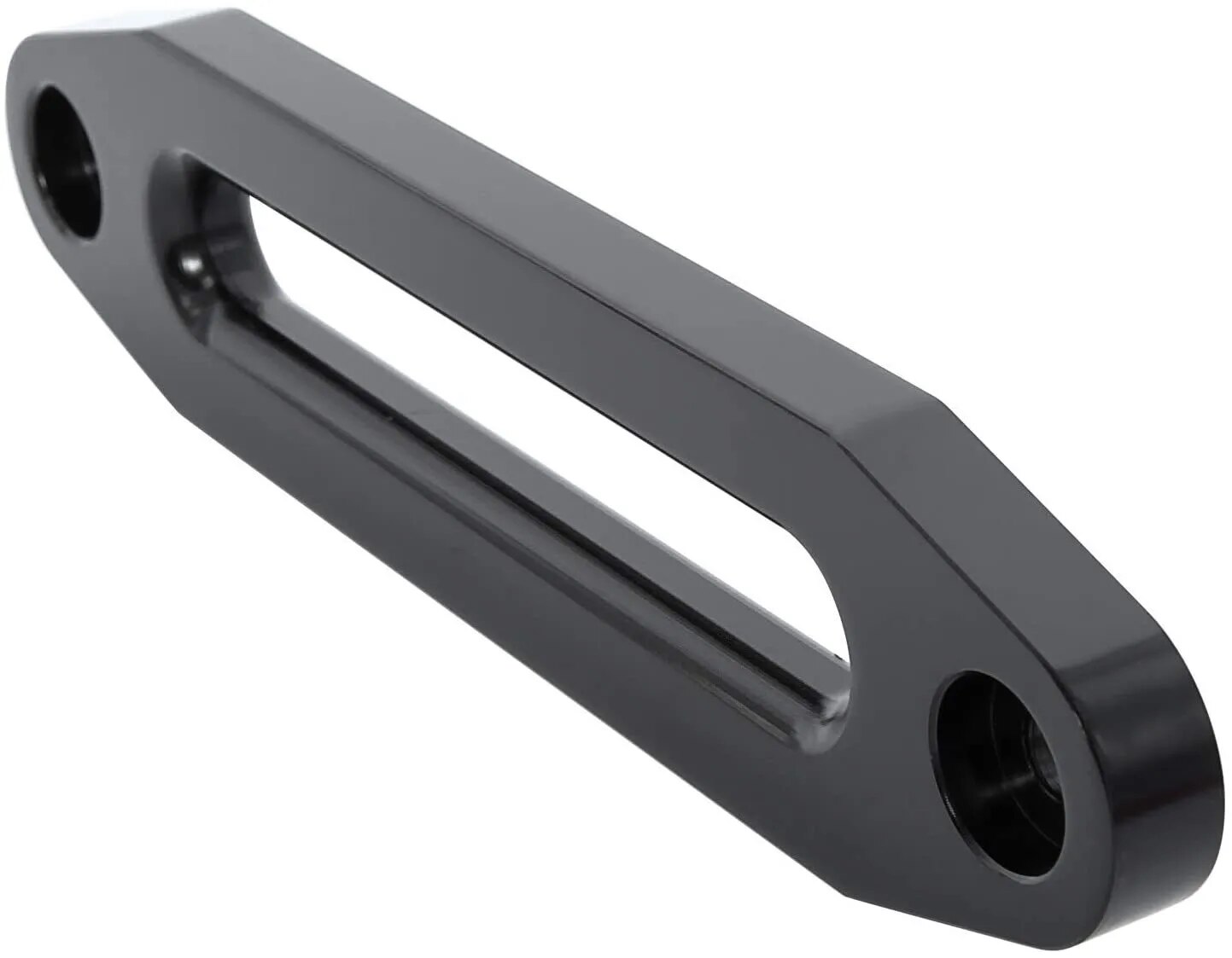 10-Inch Black Chrome Billet Aluminum Hawse Fairlead: Suitable for 8000-15000 LBs Synthetic Winch Rope on SUVs, ATVs, and UTVs