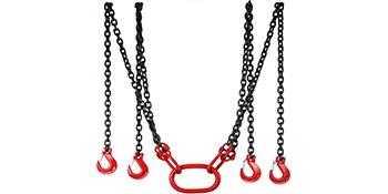Heavy-Duty 5-Ton Lifting Chain Sling with 4 Legs, 1.5M/3M/4M x 5/16 Inch, Grade Hooks, and Adjustable G80 Alloy Steel Tow Chains